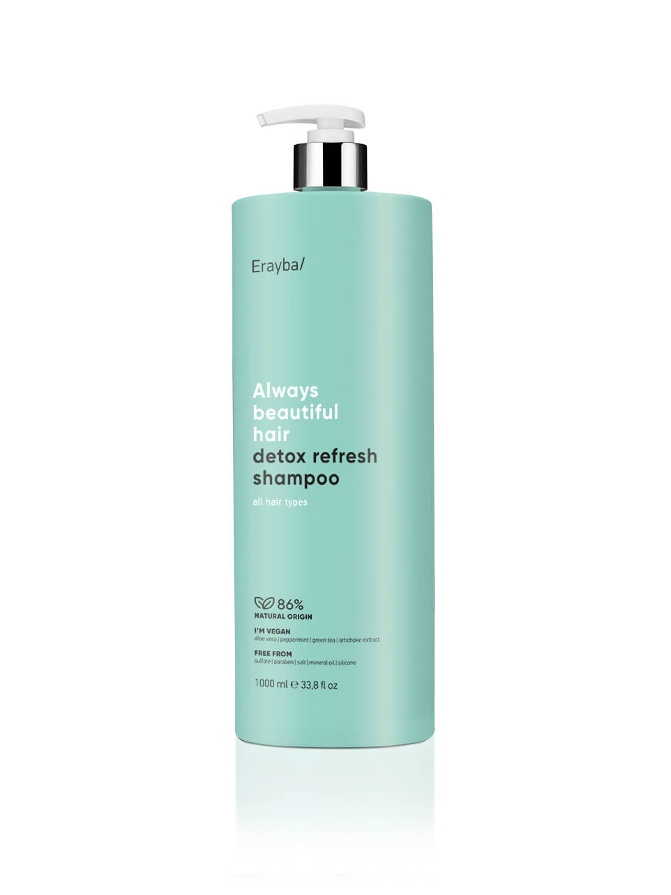Detox refresh shampoo fjerner urenheder fra Erayba Danmark